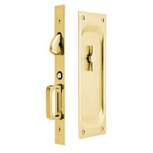 7-1/2 Inch Solid Brass Privacy Mortise Pocket Door Lock for 1-3/8" Thick Doors