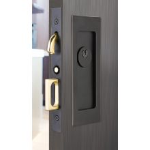 7-1/4" Height Keyed Entry Pocket Door Mortise Lock from the Modern Rectangular Collection