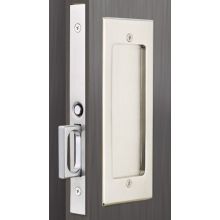 7-1/4 Inch Height Passage Pocket Door Mortise Lock from the Modern Rectangular Collection