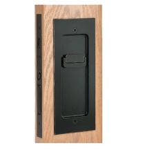 7-1/4" Height Privacy Pocket Door Mortise Lock from the Modern Rectangular Collection