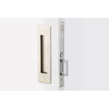 Narrow Modern Rectangular 7-1/4 Inch Passage Mortise Pocket Door Pull for 1-5/16" Thick Doors