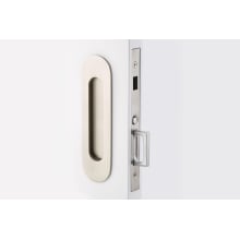 Narrow Oval 7-1/4 Inch Tall Inactive Dummy Mortise Pocket Door Pull for 1-3/4" Thick Doors