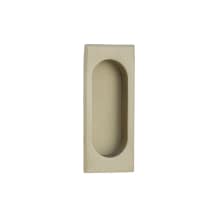 4 Inch High Solid Brass Rectangular Flush Pull for Sliding Doors