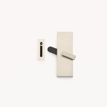 Modern Rectangular Surface Jamb Mounted Privacy Lock for Barn Doors