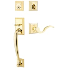 Franklin Right Handed Sectional Single Cylinder Keyed Entry Handleset with Cortina Interior Lever