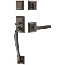 Franklin Left Handed Sectional Single Cylinder Keyed Entry Handleset with Milano Interior Lever