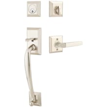 Franklin Right Handed Sectional Single Cylinder Keyed Entry Handleset with Milano Interior Lever
