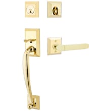 Franklin Left Handed Sectional Single Cylinder Keyed Entry Handleset with Milano Interior Lever