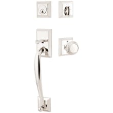 Franklin Sectional Single Cylinder Keyed Entry Handleset with Norwich Interior Knob