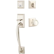 Franklin Sectional Single Cylinder Keyed Entry Handleset with Norwich Interior Knob