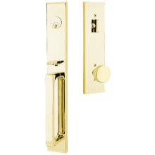 Lausanne Full Plate Single Cylinder Keyed Entry Handleset with Laurent Interior Knob