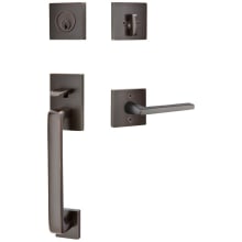 Baden Right Handed Sectional Single Cylinder Keyed Entry Handleset with Helios Interior Lever