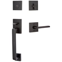 Baden Right Handed Sectional Single Cylinder Keyed Entry Handleset with Helios Interior Lever