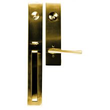 Lausanne Double Cylinder Keyed Entry Brass Modern Handleset