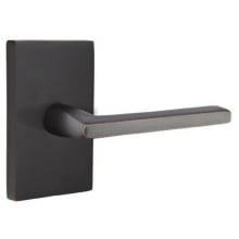 Helios Left Handed Non-Turning Two-Sided Dummy Door Lever Set with Modern Rectangular Rose