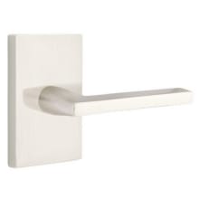 Helios Left Handed Non-Turning Two-Sided Dummy Door Lever Set with Modern Rectangular Rose