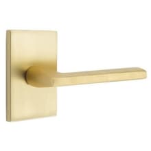Helios Left Handed Non-Turning Two-Sided Dummy Door Lever Set with Modern Rectangular Rose
