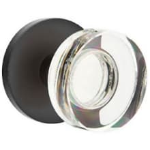 Modern Disc Non-Turning Two-Sided Dummy Door Knob Set with Disk Rose from the Brass Modern Crystal Collection