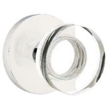 Modern Disc Non-Turning Two-Sided Dummy Door Knob Set with Disk Rose from the Brass Modern Crystal Collection