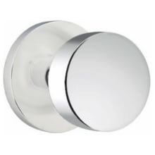 Round Non-Turning Two-Sided Dummy Door Knob Set with Disk Rose from the Brass Modern Collection