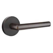 Stuttgart Left Handed Non-Turning Two-Sided Dummy Door Lever Set with Disk Rose from the Brass Modern Collection