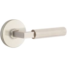 Faceted Reversible Non-Turning Two-Sided Dummy Door Lever Set from the SELECT Brass Collection