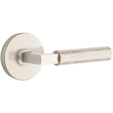 Hammered Reversible Non-Turning Two-Sided Dummy Door Lever Set from the SELECT Brass Collection