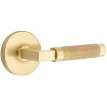 Knurled Reversible Non-Turning Two-Sided Dummy Door Lever Set from the SELECT Brass Collection