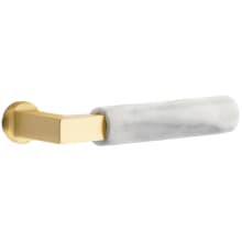 White Marble Non-Turning Two-Sided Dummy Door Lever Set from the SELECT Brass Collection