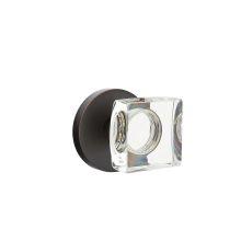Modern Square Reversible Non-Turning Two-Sided Dummy Door Knob Set from the Crystal Collection