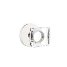 Modern Square Reversible Non-Turning Two-Sided Dummy Door Knob Set from the Crystal Collection