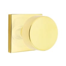 Round Reversible Non-Turning Two-Sided Dummy Door Knob Set from the Brass Modern Collection