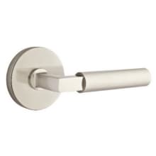 Hercules Right Handed Passage Door Lever Set with Disk Rose from the Brass Modern Collection