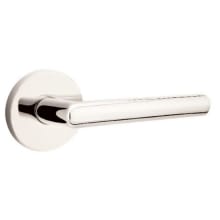 Stuttgart Right Handed Passage Door Lever Set with Disk Rose from the Brass Modern Collection