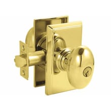 Solid Brass Egg Single Cylinder Keyed Entry Door Knob Set from the American Classic Collection