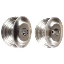 Solid Brass Egg Single Cylinder Keyed Entry Door Knob Set from the American Classic Collection