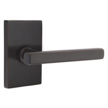 Freestone Passage Door Lever Set from the Brass Modern Collection
