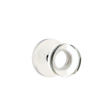 Modern Disc Crystal Passage Door Knobset with Brass Rosette