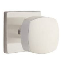 Freestone Passage Door Knob Set with Square Rose from the Urban Modern Collection