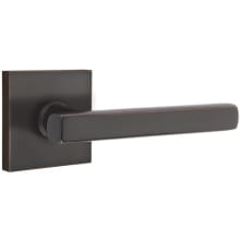 Freestone Left Handed Passage Door Lever Set with Square Rose from the Urban Modern Collection