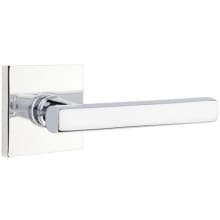 Freestone Left Handed Passage Door Lever Set with Square Rose from the Urban Modern Collection