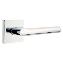 Stuttgart Right Handed Passage Door Lever Set with Square Rose from the Brass Modern Collection