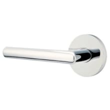 Stuttgart Left Handed Privacy Door Lever Set with Disk Rose from the Brass Modern Collection