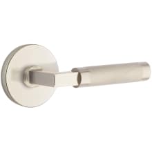 Knurled Privacy Door Lever Set from the SELECT Brass Collection