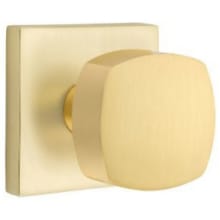 Freestone Privacy Door Knob Set with Square Rose from the Urban Modern Collection