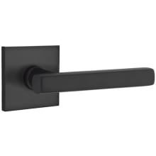 Freestone Right Handed Privacy Door Lever Set with Square Rose from the Urban Modern Collection
