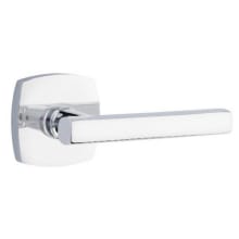 Freestone Right Handed Privacy Door Lever Set with Urban Modern Rose from the Urban Modern Collection