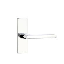 5 Inch Long Stretto Rectangular Passage Sideplate Entry Set from the Brass Modern Collection