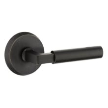 Bryce Reversible Non-Turning Two-Sided Dummy Door Lever Set from the Rustic Sandcast Bronze Collection