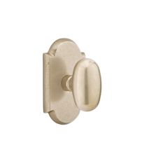 Bronze Egg Reversible Non-Turning Two-Sided Dummy Door Knob Set from the Sandcast Bronze Collection
